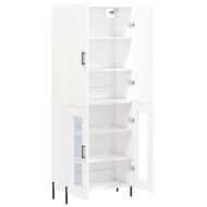 Висок шкаф, бял, 69,5x34x180 см, инженерно дърво