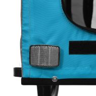 Ремарке за колело за любимци син и сив Оксфорд плат и желязо