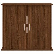 Поставка за аквариум, кафяв дъб, 81x36x73 см, инженерно дърво