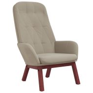 Релакс стол, светлосив, кадифе