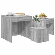Стифиращи маси, 3 бр, сив сонома, инженерно дърво