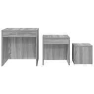 Стифиращи маси, 3 бр, сив сонома, инженерно дърво