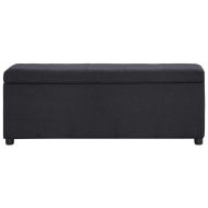 Пейка с отделение за съхранение, 116 см, черна, полиестер