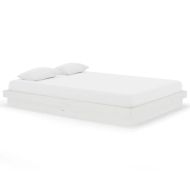 Рамка за легло, бяла, масивно дърво, 140х200 см