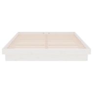 Рамка за легло, бяла, масивно дърво, 140х200 см