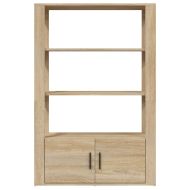 Сайдборд, дъб сонома, 80x30x119,5 см, инженерно дърво