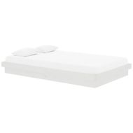 Рамка за легло, бяла, масивно дърво, 120х200 см