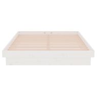 Рамка за легло, бяла, масивно дърво, 120х200 см