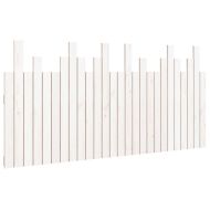 Стенна табла за спалня, бяла, 166x3x80 см, борово дърво масив