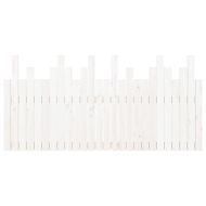 Стенна табла за спалня, бяла, 166x3x80 см, борово дърво масив