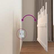 Стенна табла за спалня, бяла, 166x3x80 см, борово дърво масив