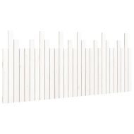 Стенна табла за спалня, бяла, 185x3x80 см, борово дърво масив