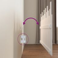 Стенна табла за спалня, бяла, 185x3x80 см, борово дърво масив