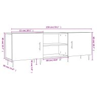 ТВ шкаф, сив сонома, 150x30x50 см, инженерно дърво