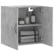 Стенен шкаф, бетонно сив, 60x31x60 см, инженерно дърво