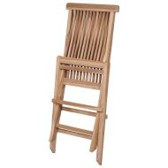 Градински трапезен комплект, сгъваем, 7 части, тик масив