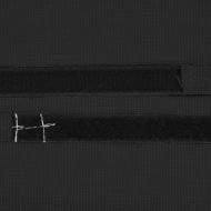 Облегалка за глава за шезлонг, черна, 40x7,5x15 см, textilene