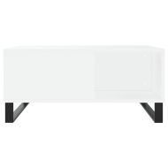 Кафе маса, бяла, 80x80x36,5 см, инженерно дърво