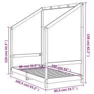 Рамка за детско легло 80x160 см масивна борова дървесина