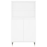 Висок шкаф, бял, 60x36x110 см, инженерно дърво