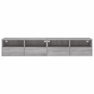 Стенни ТВ шкафове 2 бр сив сонома 80x30x30 см инженерно дърво