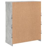 Сайдборд с LED светлини, бетонно сив, 81x37x100 см