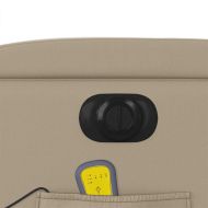 Електрически изправящ масажен реклайнер, капучино, еко кожа