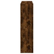 Библиотека с врати опушен дъб 136x37x142 см инженерно дърво