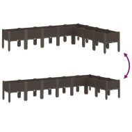 Градинска кашпа с крака, кафява, 200x160x42 см, PP