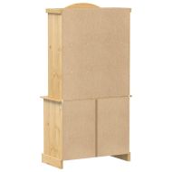 Стъклен шкаф витрина Corona 100x48,5x179 см бор масив