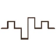 Стенен рафт, кафяв дъб, 104,5x10x43 см, инженерно дърво