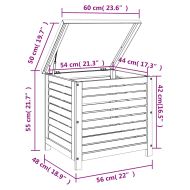 Градинска кутия за съхранение 60x50x55 см евкалипт масив
