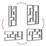 Стенен рафт, сив сонома, 96x12x64 см, инженерно дърво