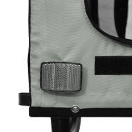 Ремарке за колело за любимци черен и сив Оксфорд плат и желязо