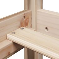 Високо легло с покрив, 90x190 см, борово дърво масив