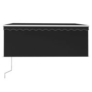 Автоматично прибиращ се сенник с щора, 3,5x2,5 м, антрацит