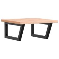 Стенен рафт за мивка, стомана и масивно дърво бук