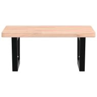 Стенен рафт за мивка, стомана и масивно дърво бук