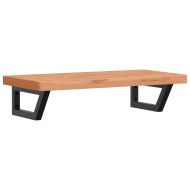 Стенен рафт за мивка, стомана и масивно дърво бук