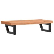 Стенен рафт за мивка, стомана и масивно дърво бук