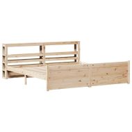 Рамка за легло с табла, 200x200 см, бор масив