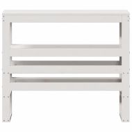 Горна табла с рафтове, бяла, 75 см, масивно дърво бор