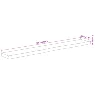 Стенен рафт, 180x20x3,8 см, правоъгълен, масив акация, жив ръб