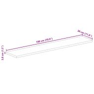 Плот за маса, 180x30x3,8 см, правоъгълен, манго масив