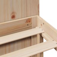 Легло с етажерка за книги, без матрак, 180x200 см, бор масив