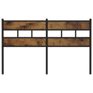 Горна табла, опушен дъб, 150 см, желязо и инженерно дърво