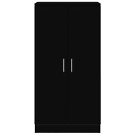 Шкаф за обувки, черен, 55x35x108 см, инженерно дърво