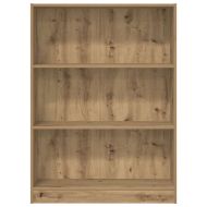 Библиотека, дъб артизан, 80x24x109 см, инженерно дърво