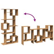 Библиотека, дъб артизан, 92x29x188 см, инженерно дърво