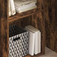 Библиотека, опушен дъб, 40x30x77 см, инженерно дърво